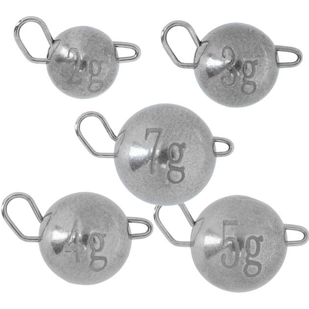 Набор чебурашкек вольфрам. (5шт.) Mikado JAWS TUNGSTEN SET (2г/3г/4г/5г/7г/) со съёмной застёжкой
