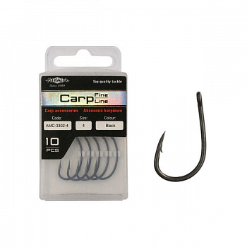Крючки Mikado Carp Fine Line с тефлоновым покрытием - 3300 № 2 (с ушком) ( 10 шт.)